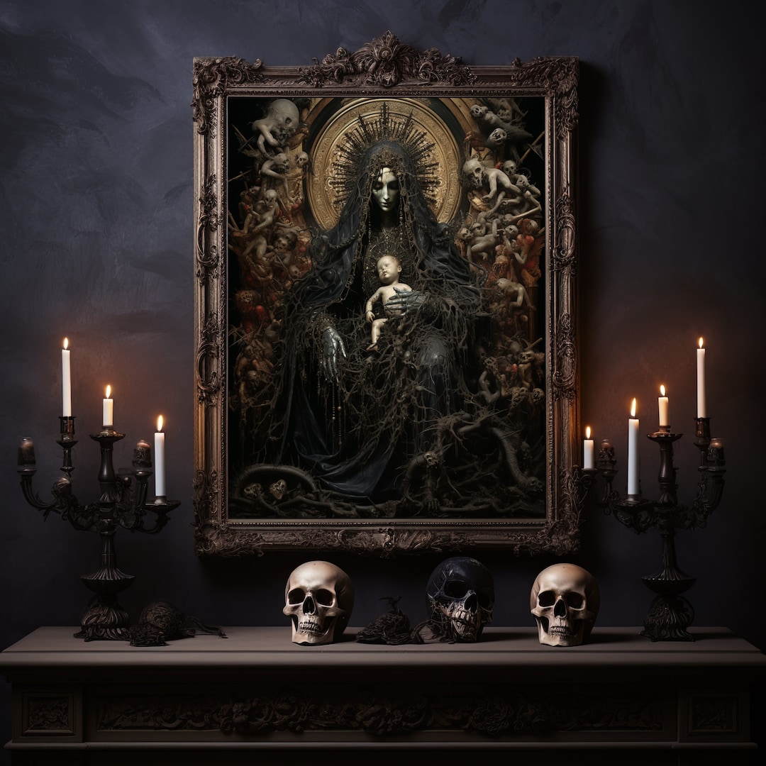 Corruption of Holy, Religious Art, Gothic Wall Art, Home Decor, Horror