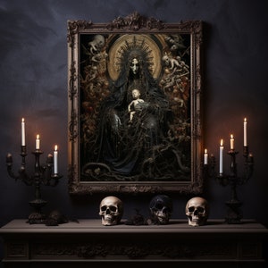 Corruption of Holy, Religious Art, Gothic Wall Art, Home Decor, Horror Poster, Dark Art
