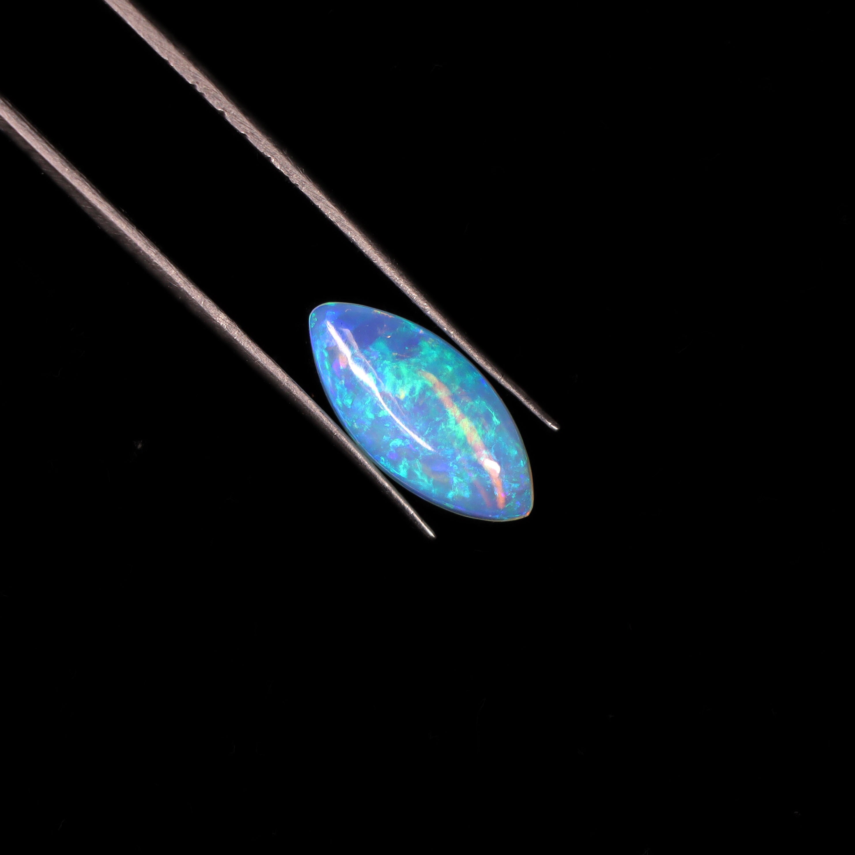 天然エチオピアオパール、マーキスカボション、ルースオパール(15.5x7 天然エチオピアオパール、マーキスカボション、ルースオパール(15.5x7