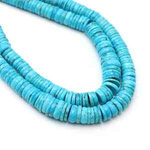 Natural Turquoise Tyre Beads, 6 to 13mm, Healing Arizona Turquoise, Rare Sleeping Beauty, Original Gemstone, 8/16 Inches, Price Per Strand