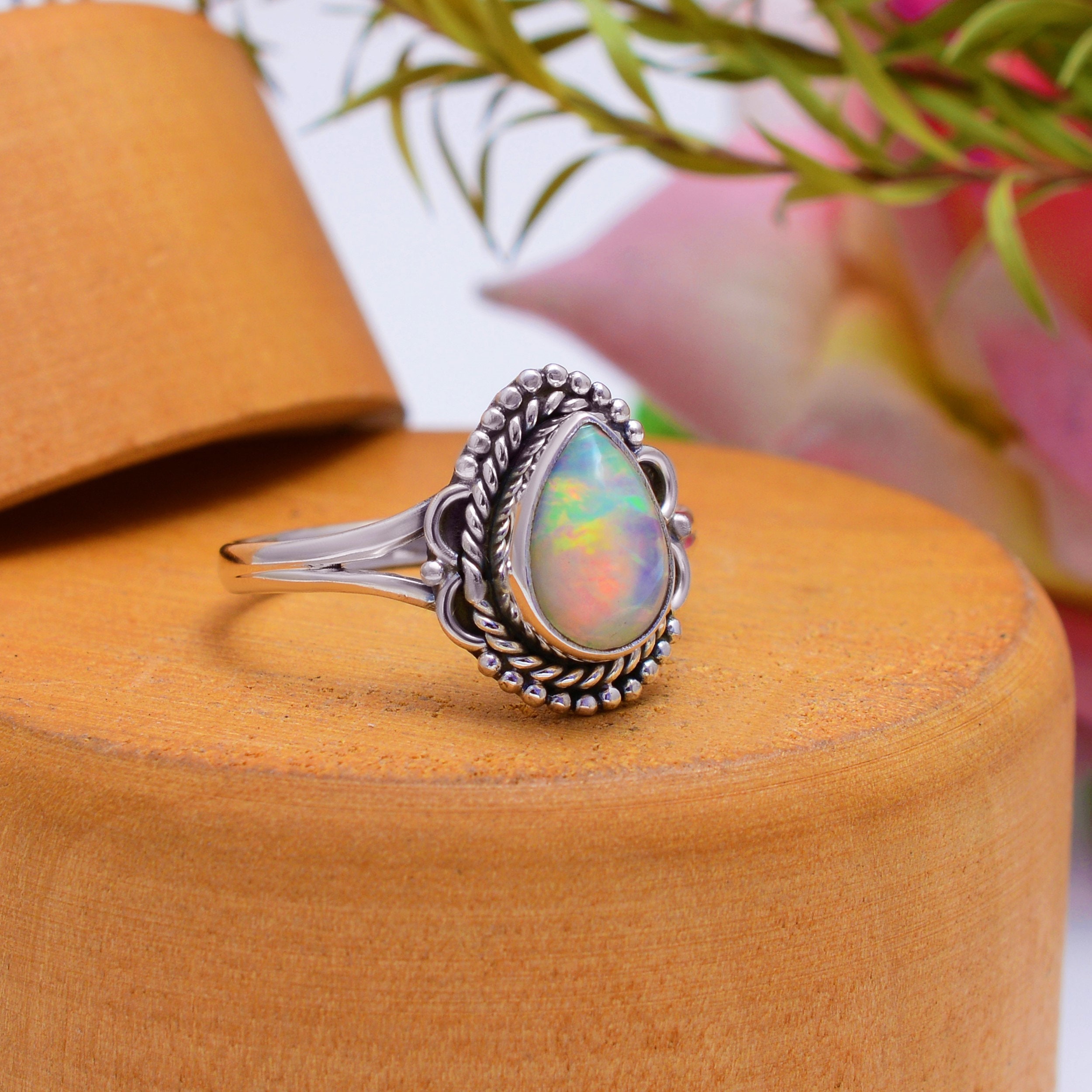Opal Gemstone 925 Sterling Silver Ring Valentine Day Jewelry All Size  AM-159 | eBay