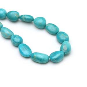 Natural Arizona Turquoise Smooth Tumble Beads, 8x11 to 10x17 mm, Sleeping  Beauty, 8 Inches/ 17 Inches Strand, Price Per Strand