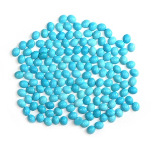 10x12mm, Natural Arizona Turquoise Smooth Cabochons, Turquoise Calibrated Oval Cabs, Top Quality Gems, Loose Gemstones For Jewelry Making