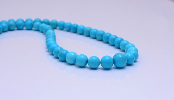 天然ターコイズ スムース ラウンド ボール、6 ～ 9 mm、アリゾナ