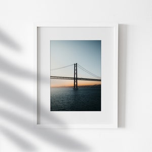 Fine Art Print Photography - Ponte del 25 aprile a Lisbona, arredamento moderno stile di vita da parete incorniciato per la tua casa