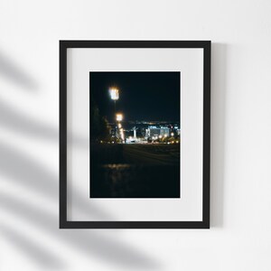 Fine Art Print Photography - Edward VII Park at Night in Lisbon, Framed Wall Modern Lifestyle Décor for Your Home