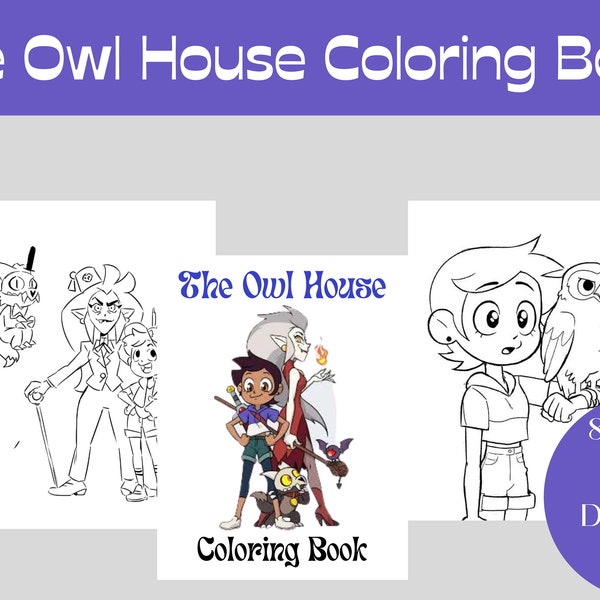 The Owl House, Cute Halloween, Printable Download, Instant download pdf,Gift for christmas,Printable color page