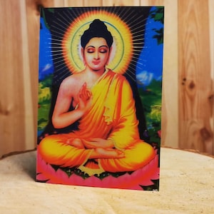 Cartolina lenticolare 3D 12 x 17 cm BUDDA Effetto 3D piccoli poster magici anaglifi stereoscopici olografici