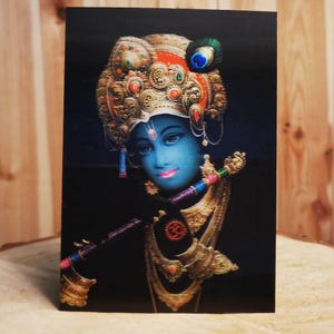 3D-lentikulare Postkarte 12 x 17 cm Hare Krishna 3D-Effekt holografischStereoskopisches Anaglyphen-Magisches Bildposter