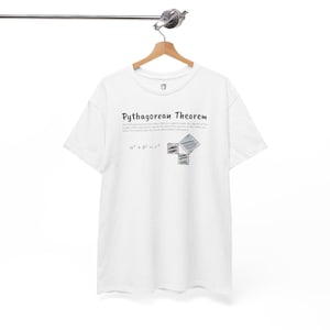 Pythagorean Theorem Funny Tshirt, STEM Unisex Graphic Tee, Math Lover Gift, Engineer Physics Shirt, Science Teacher Apparel