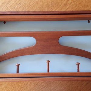 Vintage foldable teak coat rack, Denmark