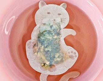 Kitty Cat Shaped Handmade Tea Bag (5 Pieces) | Mother's Day | Anniversary Gift | Thank You Gift | Birthday Gift | Unique TeaBag | Tea Gift