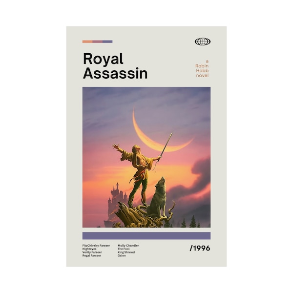 Farseer Trilogy - Royal Assassin Poster / Home Bedroom Dorm Decor / Realm of the Enderlings / Robin Hobb / Gift for Fantasy Book Fans