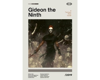 Gideon the Ninth Poster / Home Bedroom Dorm Office Decor / The Locked Tomb / Tamsyn Muir / Gift for Fantasy and Sci Fi Book Fans