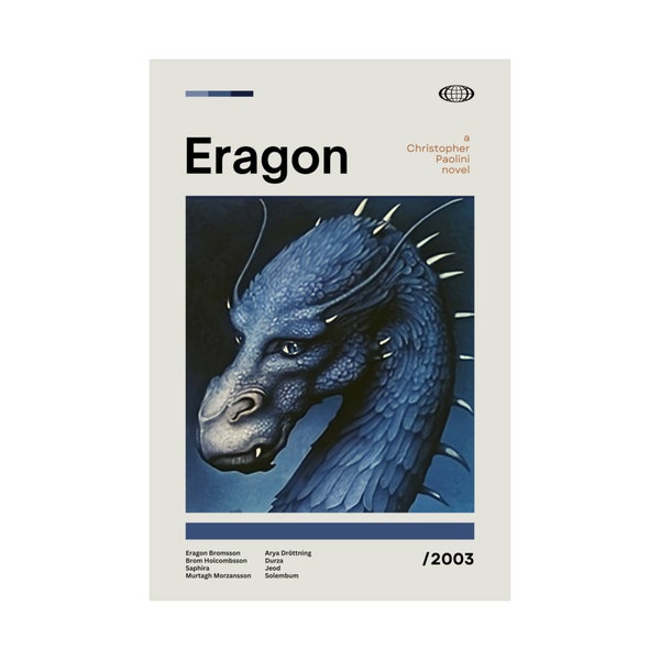 Eragon Series - Eragon Poster / Home Bedroom Dorm Office Decor / Inheritance Cycle Gift / Christopher Paolini / Fantasy Book Fans