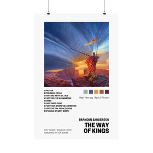 Stormlight Archives Poster / The Way of Kings Vintage Poster / Home Office Dorm Bedroom Decor / Fantasy Book Fan / Cosmere Art Gift