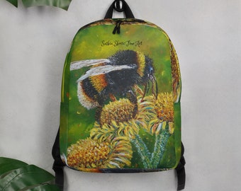 Sissi's Bee Unique Minimalist Backpack, Bees Backpack, Bees Laptop Backpack, Bees Backpacks for Boys and Girls, Casual College Backpack