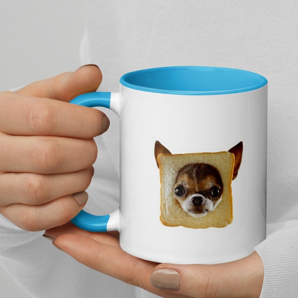 MUG CHIHUAHUA TARTINE | vaisselle petit-déjeuner | tasse céramique idée cadeau drôle