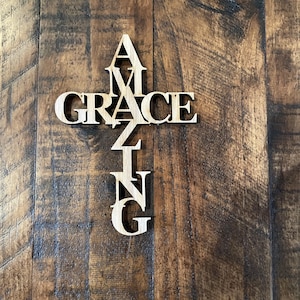 Amazing Grace Oak cross