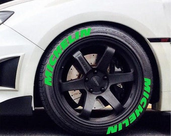 Permanent Tire Decal Stickers 8-Pack | Fits 14-24 Inch Tires | Matte Finish