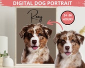 Gepersonaliseerde Digitale Hondenportretten | Unieke Huisdier Illustraties | Perfect Cadeau voor Dierenliefhebbers | Honden liefhebbers