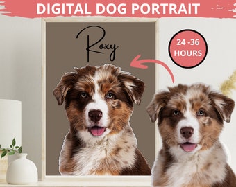 Personalized Digital Dog Portraits | Unique Pet Illustrations | Perfect Gift for Animal Lovers | Dog lovers