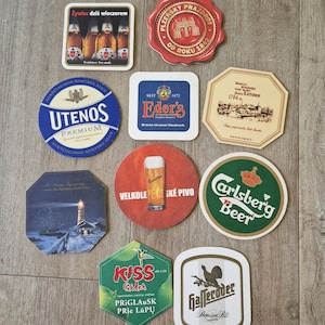 5 Bundles of 10 Vintage Beer Coasters