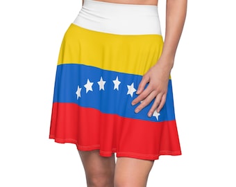 Venezuela Bandera Women's Skater Skirt (AOP)