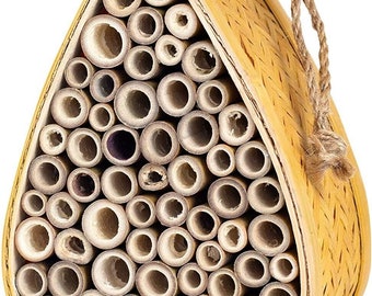 SunVara Wild Pollinator Mason Bee Habitat Garden Bee House Hanging Bee House