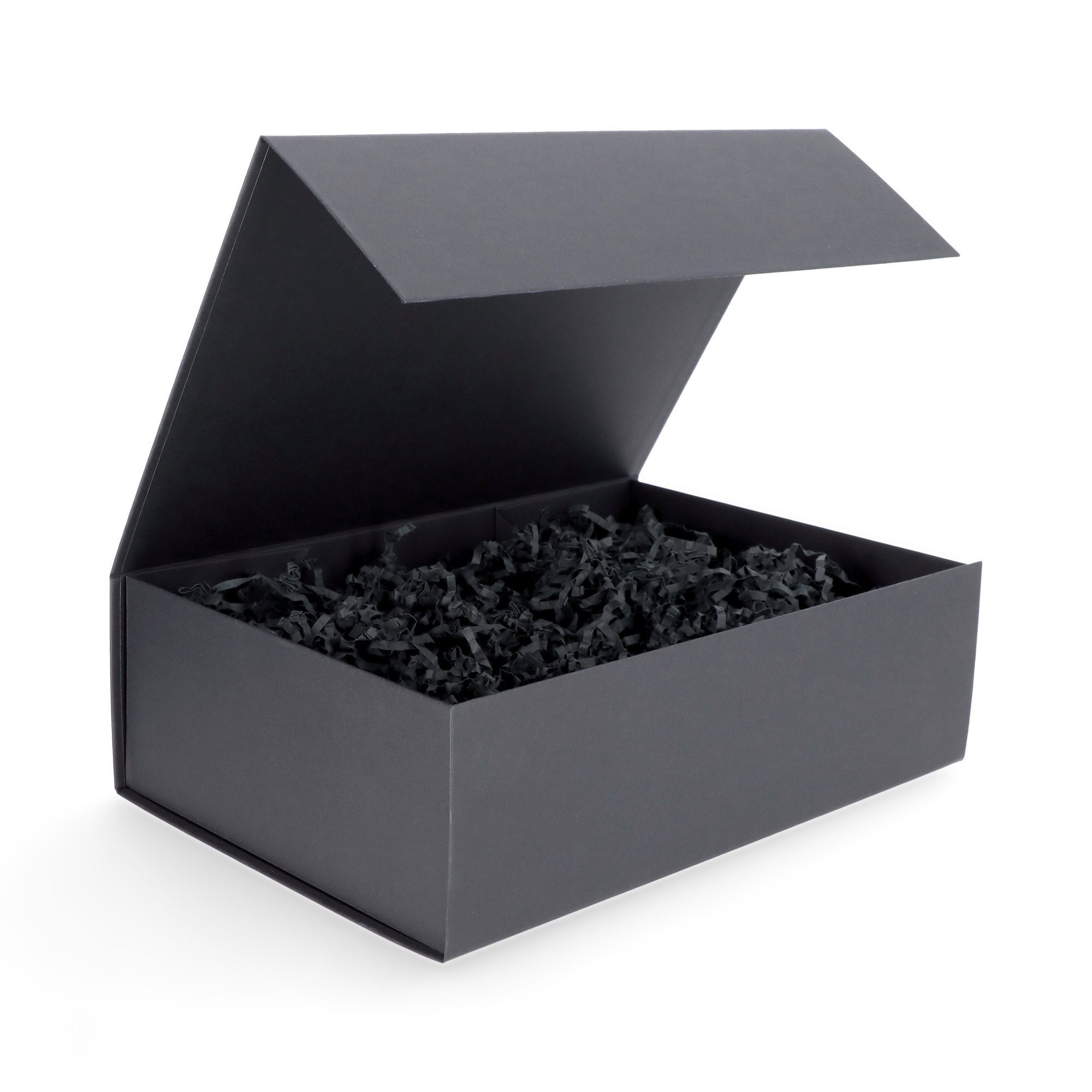 25x Matte Black Cardboard Box With Lid,a4 Large Cardboard Shipping