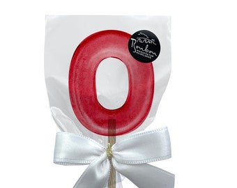 Zahlenlolli "0" zum Dekorieren und Essen Hard Candy Cake Topper