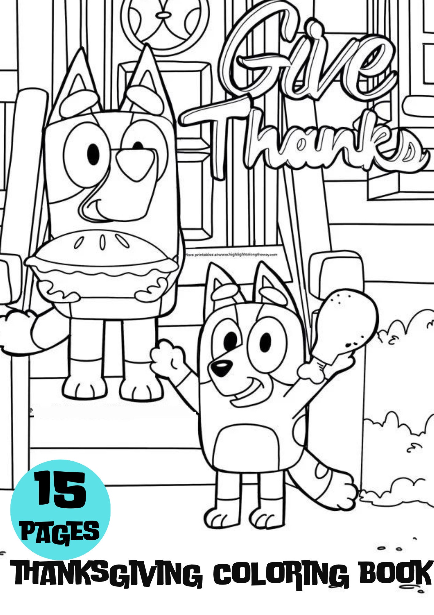 Bluey Bluey Christmas Halloween Coloring Book Christmas Etsy