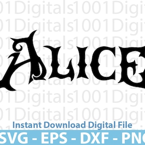 Alicja Svg, List Alicji Svg, Słodka Alicja Svg, Clipart Alicji, Wytnij Png, Naklejka Alicji Svg, Svg Eps Dxf Png Plik Cyfrowy