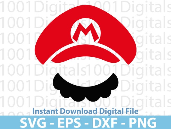 Super Mario Birthday Hats Mario Luigi Hat Mario (Instant Download) 