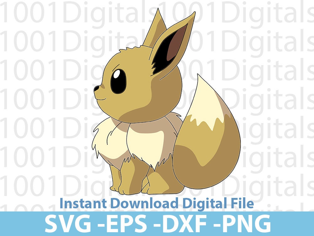 Pokemon Clip Art SVG DXF PNG PDF - Kawaii Eeveelution Illust - Inspire  Uplift