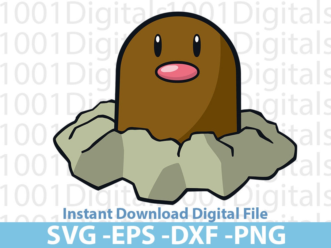 Diglett Svg, Pokemon Diglett Svg, Diglett Clipart, Png Cut File, Cricut ...