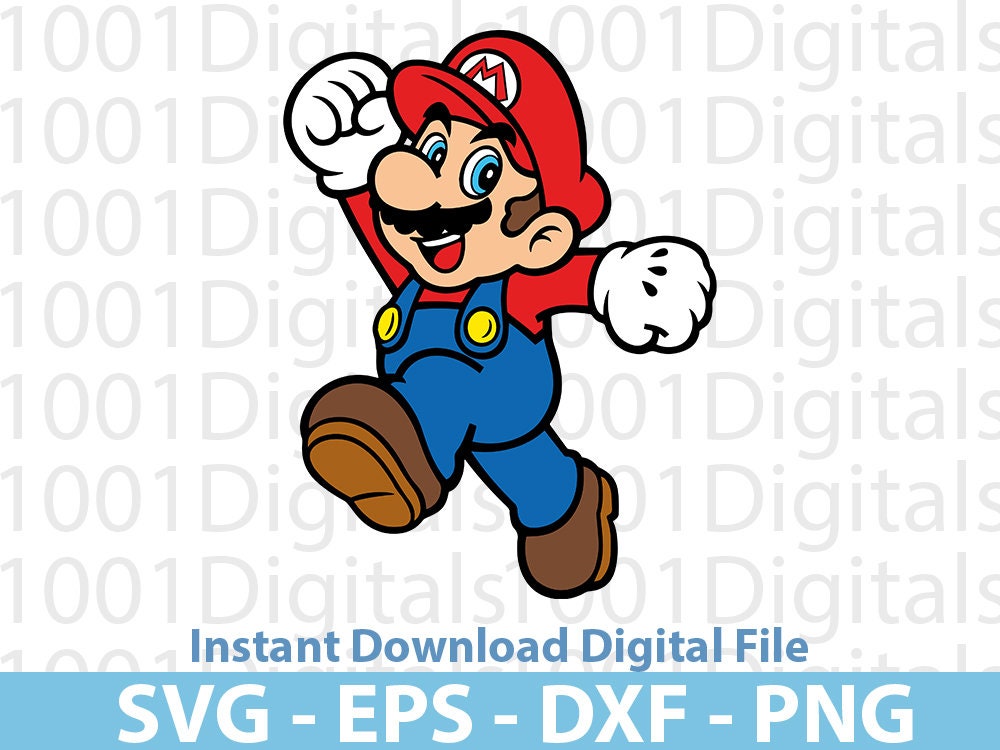 スーパーマリオジャンプSVG、マリオシルエットSVG、マリオクリップ