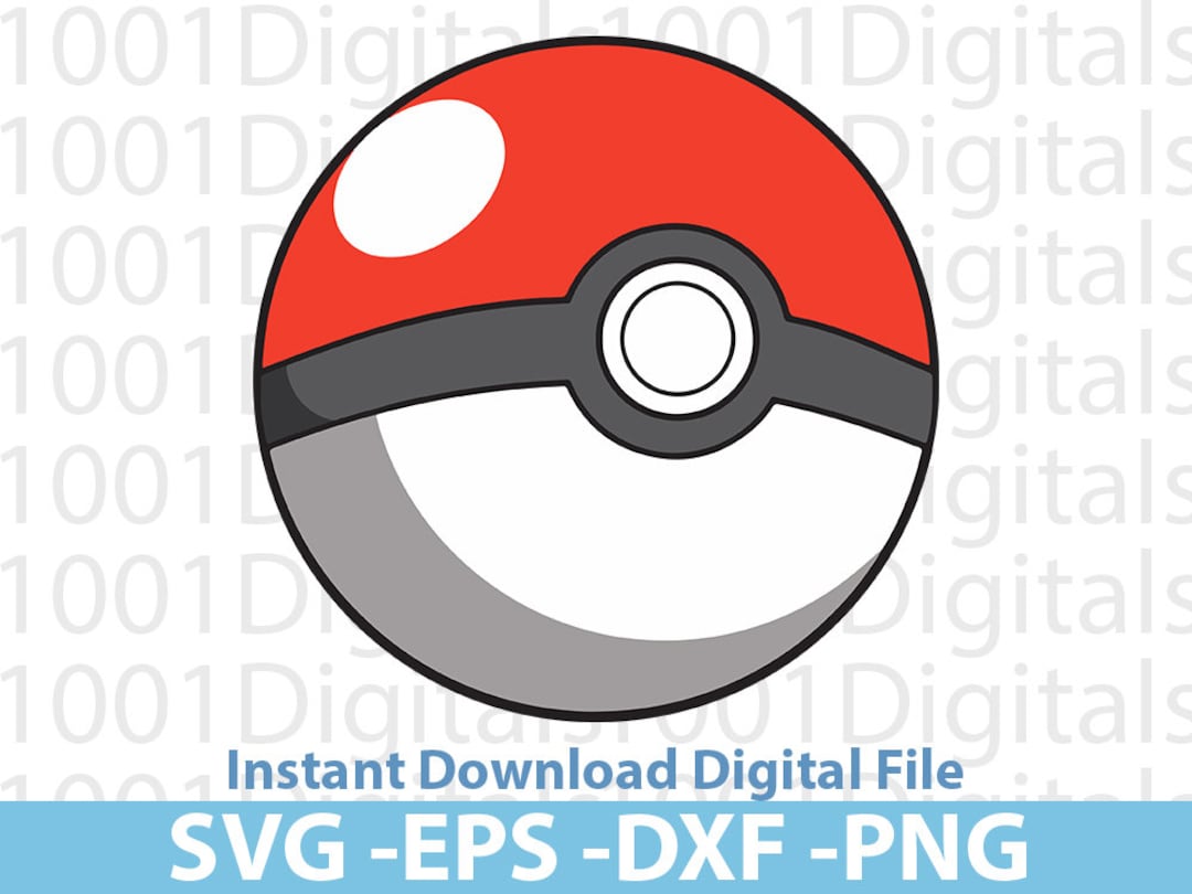 Pokeball Svg, Pokemon Ball Svg, Pokeball Clipart, Png Cut File, Cricut