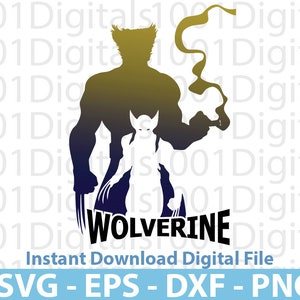 Super Hero Wol Silhouette Svg, Instant Download Svg Eps Dxf Png Digital File