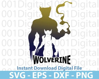Super Hero Wol Silhouette Svg, Instant Download Svg Eps Dxf Png Digital File