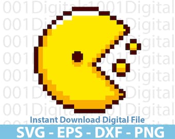 Pac Svg, Cute Pac Svg, Pac Clipart, Cut File, Cricut Silhouette