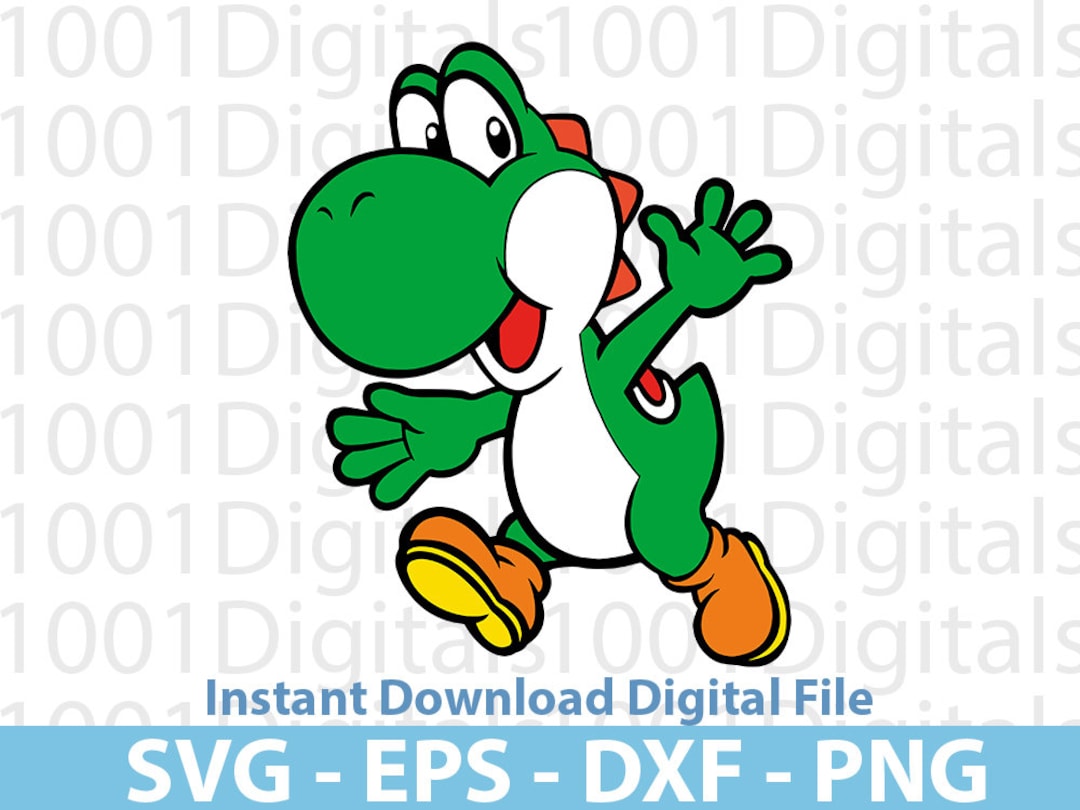 Yoshi Svg, Super Mario Yoshi Svg, Mario Clipart, Cut File