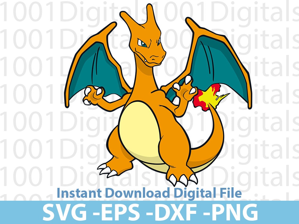 Charizard Svg, Pokemon Charizard Svg, Charizard Clipart, Png Cut File, Cricut Silhouette, Sticker Svg, Eps Dxf Png Digital File