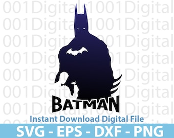 Bat Silhouette Svg, Superhero Design Svg, Instant Download Svg Eps Dxf Png Digital File