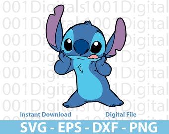 Stitch Svg, Stitch Svg Bundle, Cute Stitch Svg, Stitch Clipart, Png Cut File, Cricut Silhouette, Sticker Svg, Svg Eps Dxf Png Digital File 4