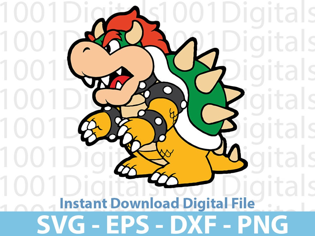 Bowser Canvas Face Svg, Super Mario Svg, Funny Mario Svg, Ma - Inspire  Uplift