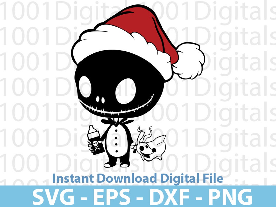 Jack Skellington Svg, Christmas Jack Skellington Svg , Clipart, Png Cut ...
