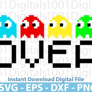 Pac Heroes Svg, Pac Over Svg, Pac Clipart, Archivo De Corte, Cricut Silhouette, Sticker Svg, Svg Eps Dxf Png Archivo Digital