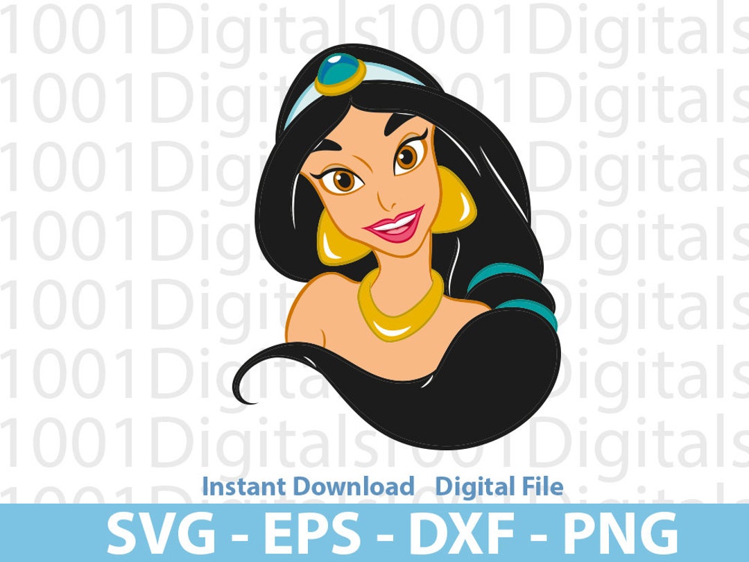 Princess Jasmine Svg, Beatiful Princess Svg, Aladdin Clipart, Png Cut