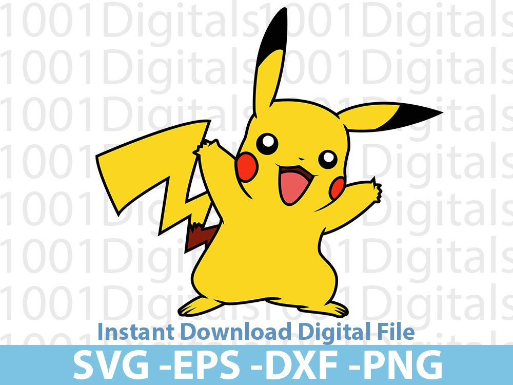 Pikachu Vector File Pikachu Svg, Pokemon Pikachu Svg, Pikachu Clipart, Png Cut File, Cricut ...
